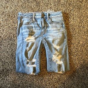 American eagle, size 2 , blue, skinny jeans,